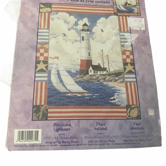 BUCILLA Vintage Americana Lighthouse Counted Cross Stitch NEW - Picture 5 of 5